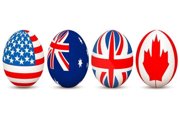 Banderas de país sobre huevo — Foto de Stock