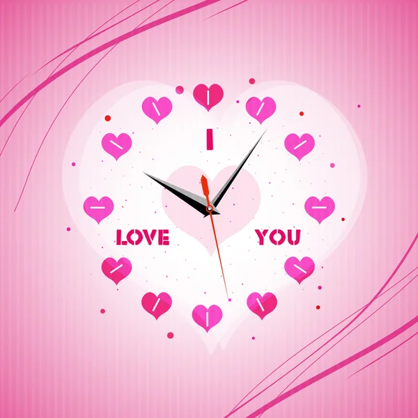 Relógio Valentine — Fotografia de Stock