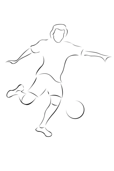 Desenho de jogador de futebol — Fotografia de Stock