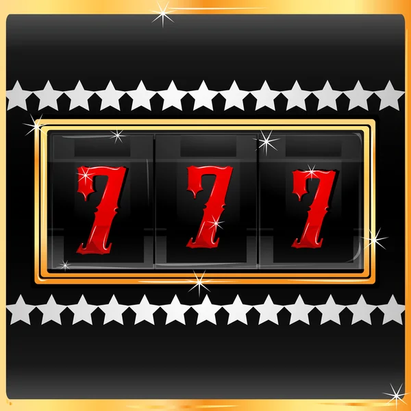 Lucky number in slot machine — Stock Photo, Image