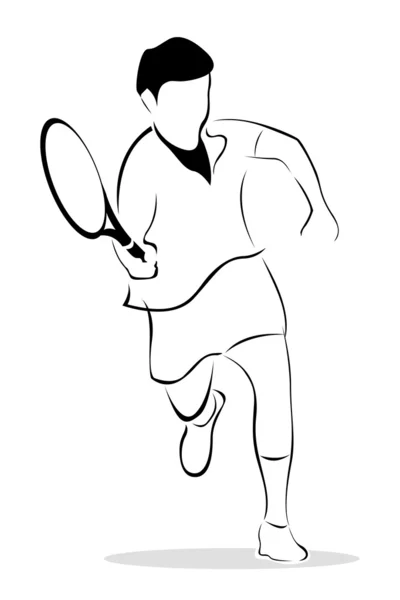 Skizze eines Tennisspielers — Stockfoto