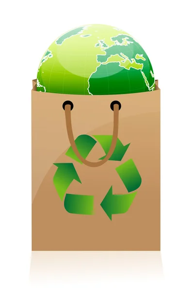 Recyclen van Globe — Stockfoto