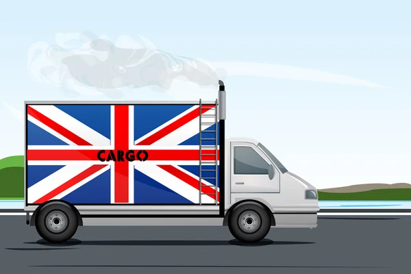 イギリスの貨物自動車のイラスト — ストック写真