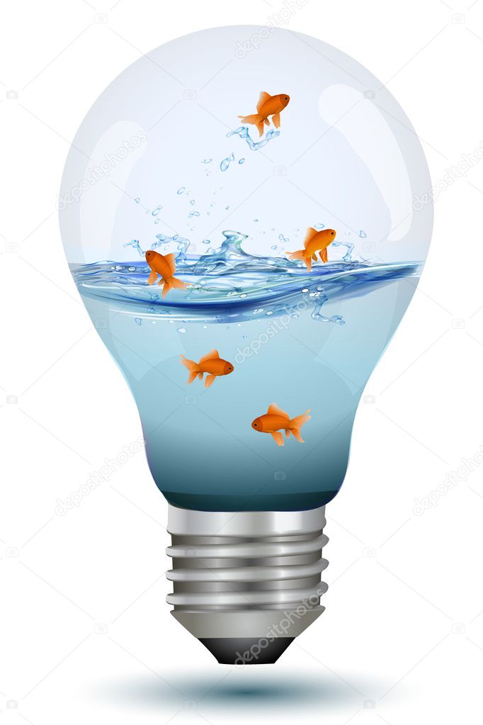 Bulb as fish tank
