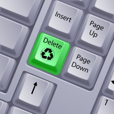 Recycle keyboard button clipart