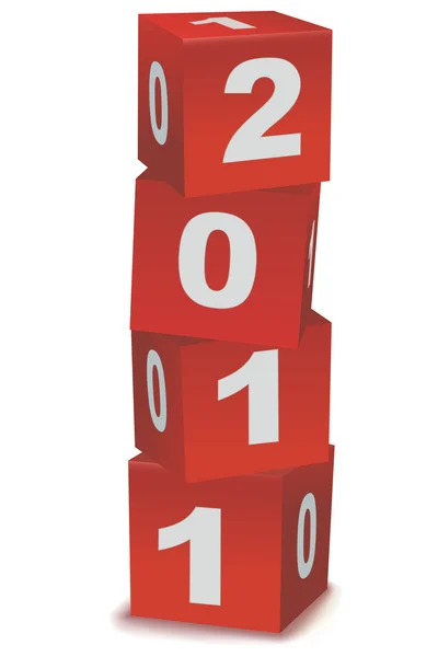 2011 text in blocks — Stock Photo, Image