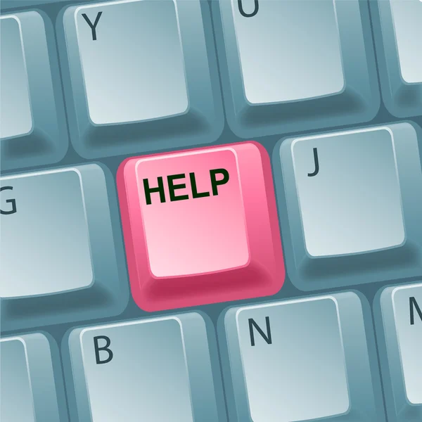 Tecla help no teclado — Fotografia de Stock