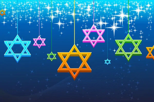 Multicolorful hanukkah-kort — Stockfoto
