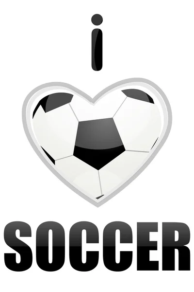 Jeg elsker fodbold. - Stock-foto