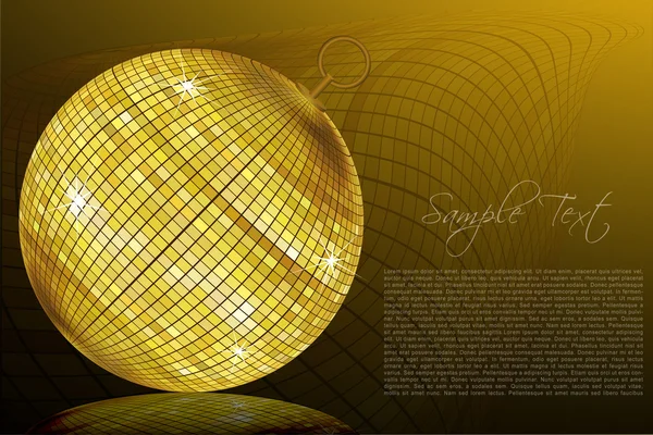 Cartão de amostra com bola dourada — Fotografia de Stock