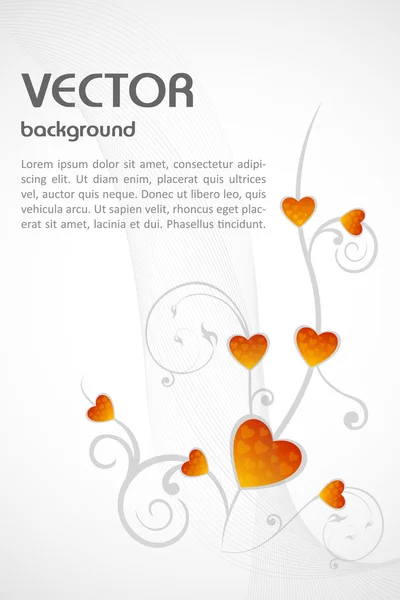 Background with heart shape flowers — Stock Photo, Image