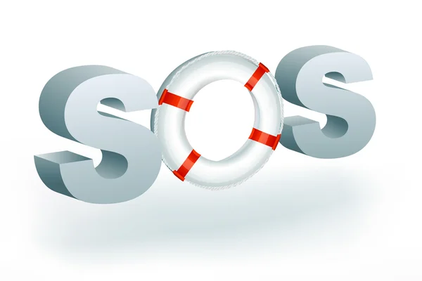 SOS text — Stockfoto