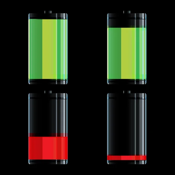 Levels of battery — Stock Photo, Image