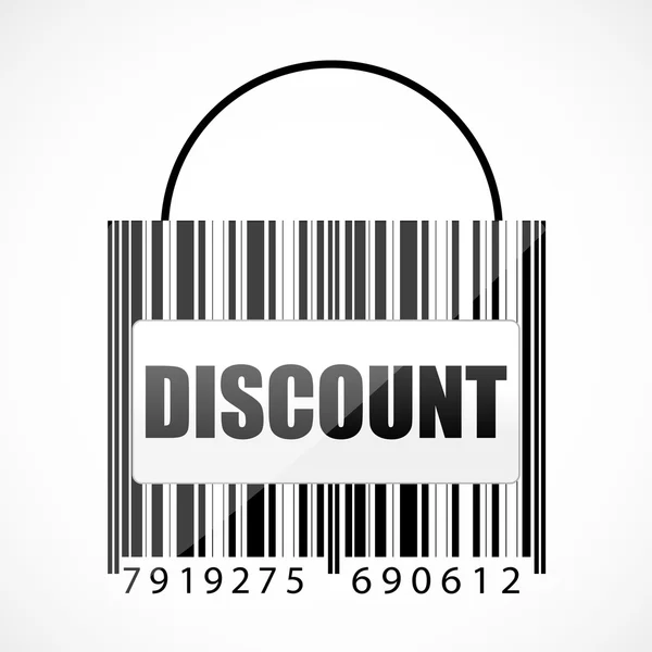 Barcode discount bag — Stock Photo, Image