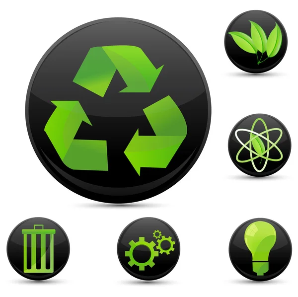 Reciclar ícones — Fotografia de Stock