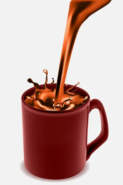 Coffee mug with chocolate coffee — Stock Photo, Image