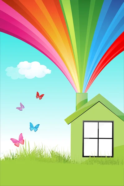 Colorata casa naturale — Foto Stock