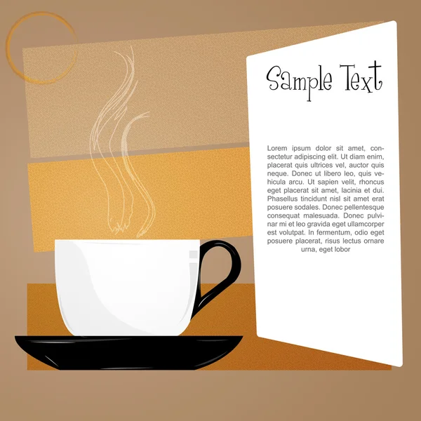 Kaffee mit Beispielkarte — Stockfoto