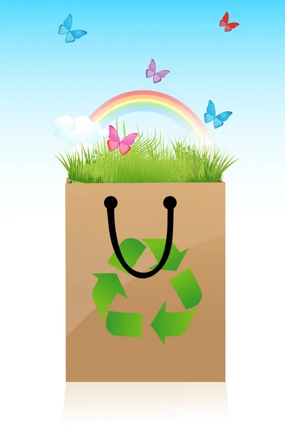 Saco de reciclagem colorido — Fotografia de Stock