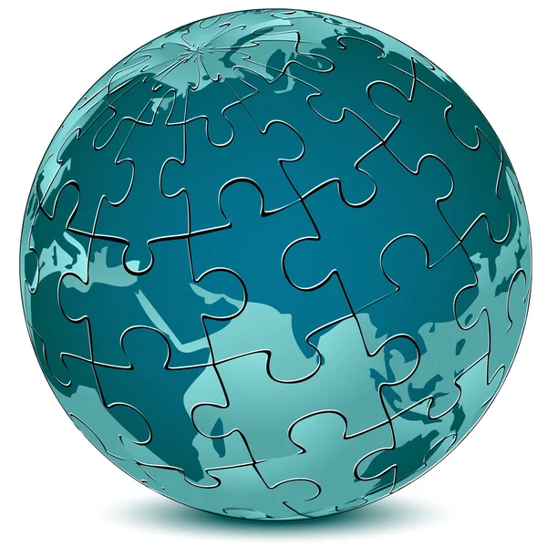 Earth jigsaw puzzle — Stock Photo, Image