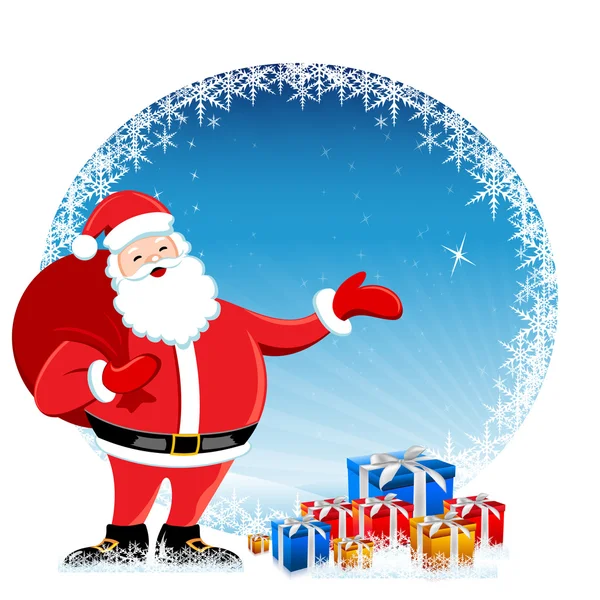 Santa in christmas card — Stock Photo, Image