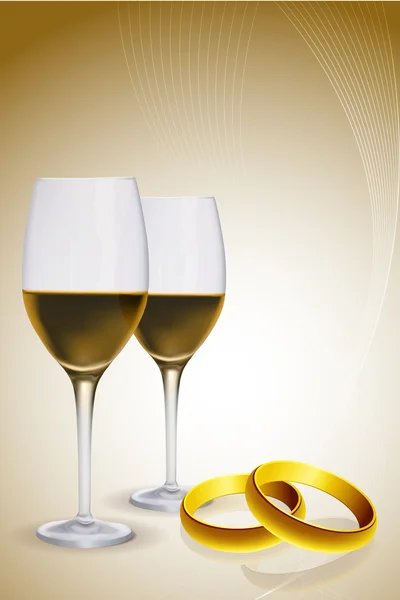 Copo de vinho com ouro — Fotografia de Stock