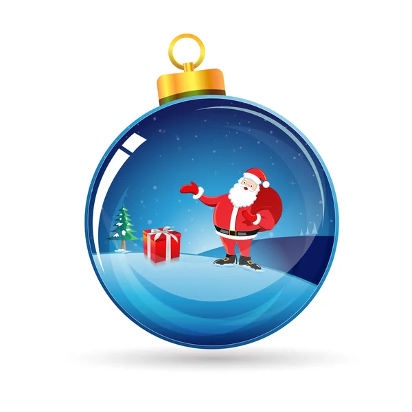 God jul kort med santa — Stockfoto