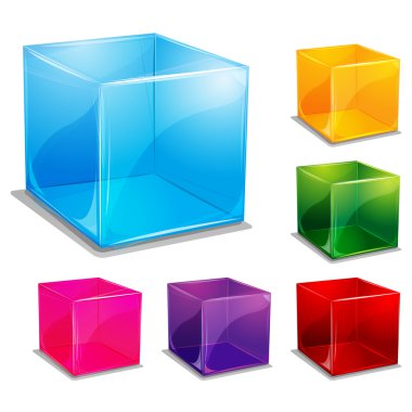 Colorful cubic background clipart