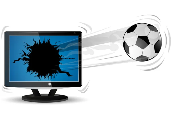 Futebol com tv — Fotografia de Stock