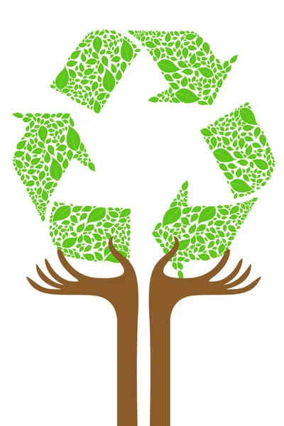 Recyklingu drzewo — Zdjęcie stockowe
