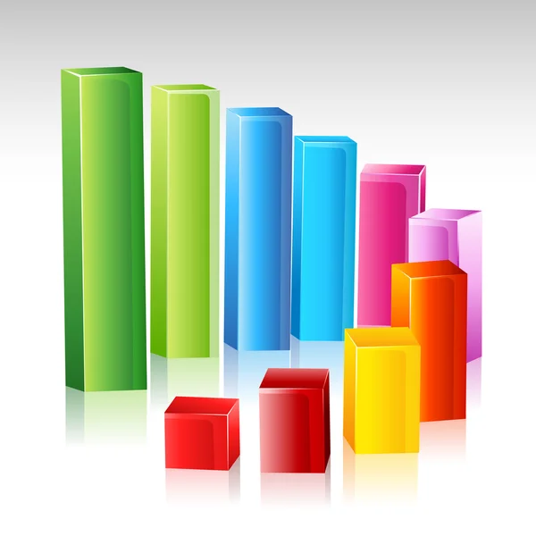 Gráfico de crescimento colorido — Fotografia de Stock