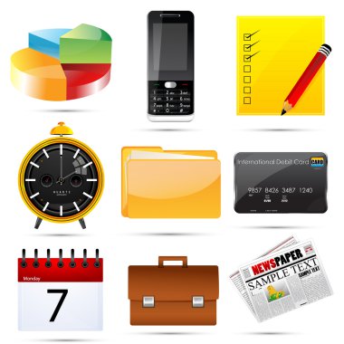 Business icons clipart