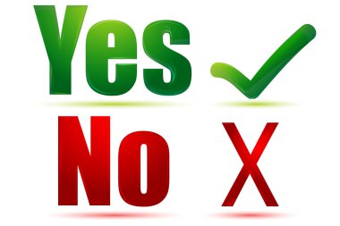 Yes and no clipart