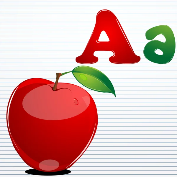 A для компанії apple — стокове фото
