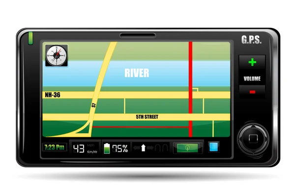 Illustrazione di GPS su sfondo bianco — Foto Stock