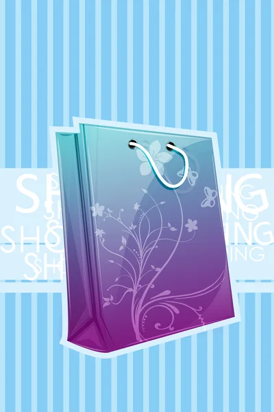 Floral shopping bag — Stock Photo, Image