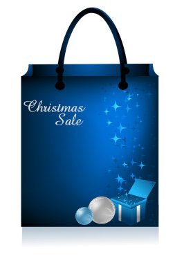 Christmas shopping bag clipart