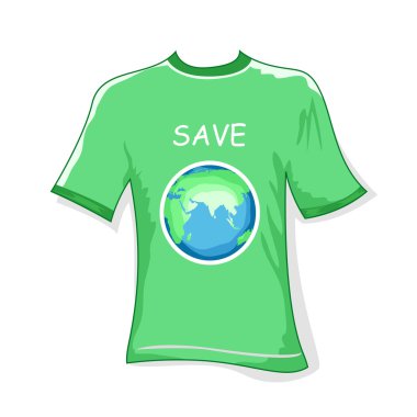 Save earth t-shirt clipart