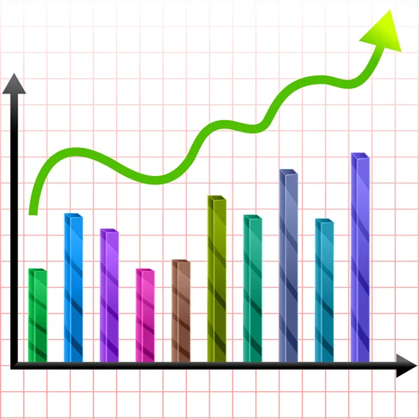 Growing graph — Stock Photo, Image