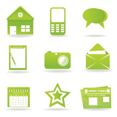 Communication icons clipart