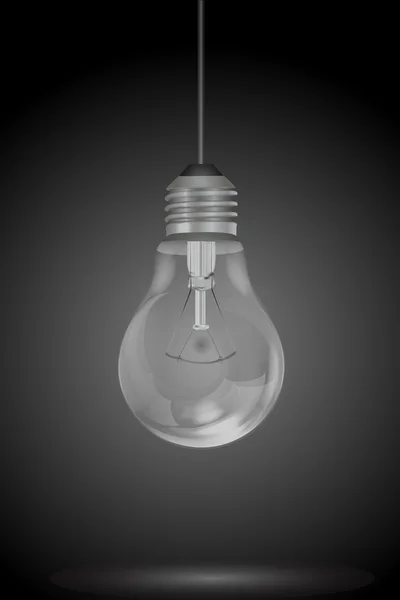 Hanging electric bulb — Stock Photo, Image