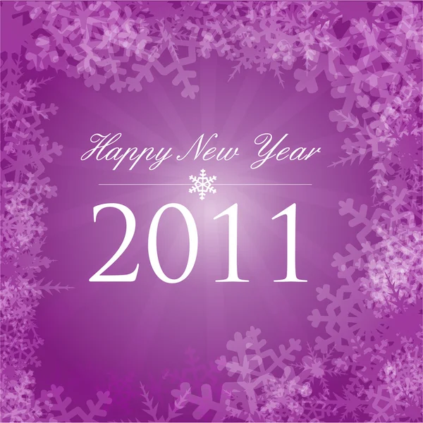 Çiçekli 2011 yeni yıl kartı — Stok fotoğraf