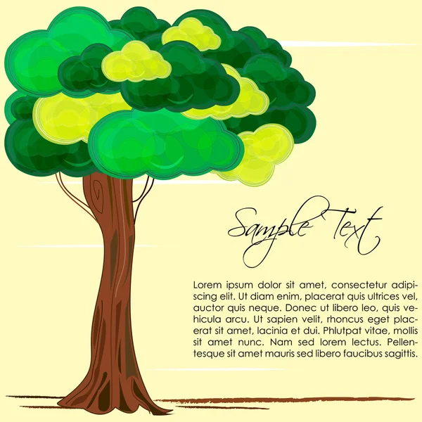 Cartão de natureza com árvore — Fotografia de Stock