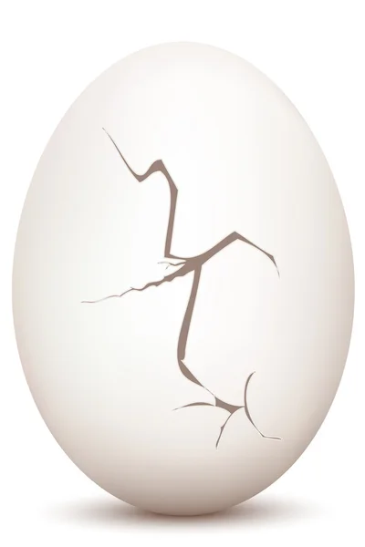 Тріщини яйце — стокове фото