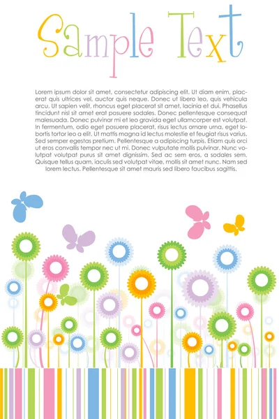 Kleurrijke bloemen kaart — Stockfoto