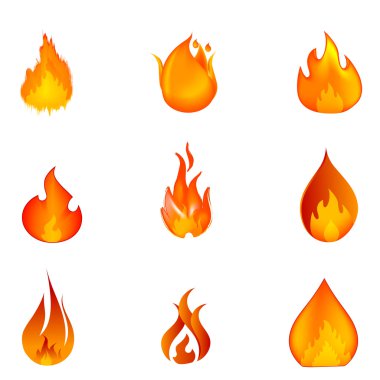 Shapes of fire clipart