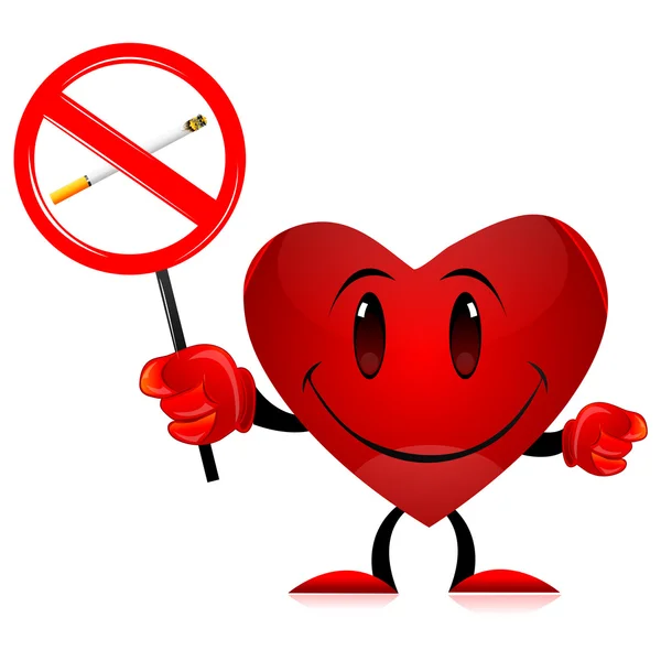 Devil heart with no smoking tag — Stock Photo, Image