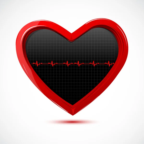Coração com cardiologia — Fotografia de Stock