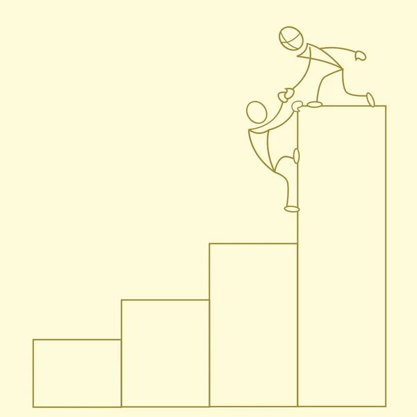 Sketchy business growth graph — Stock Photo, Image