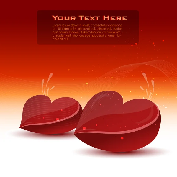 Valentinskarte mit Herzen — Stockfoto